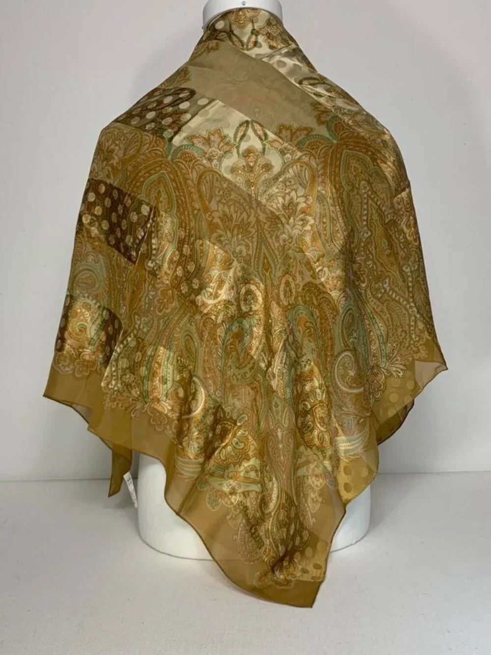 Women's Gold and Tan Scarf-wraps